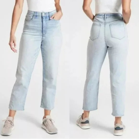 Athleta Sculptek Straight Leg Ankle Jean Light Wash - Picture 1 of 7